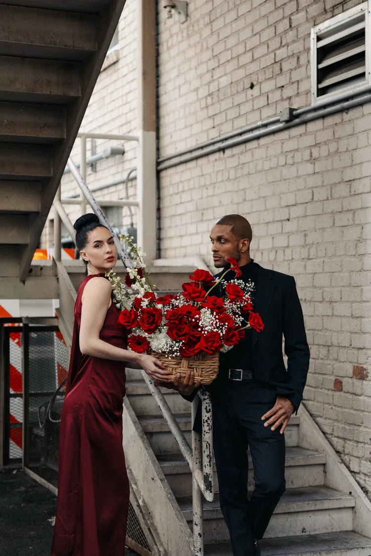 THE VALENTINE BASKET ARRANGEMENT