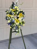 WREATH OF COMFORT WITH COMPLIMENTARY EASEL By Azelly Flowers — Gilbert, Arizona
