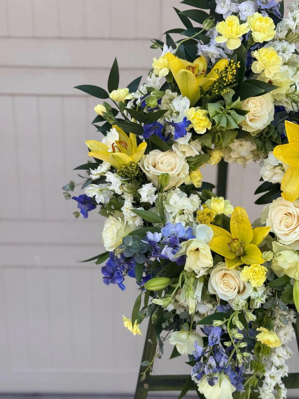 WREATH OF COMFORT WITH COMPLIMENTARY EASEL By Azelly Flowers — Gilbert, Arizona