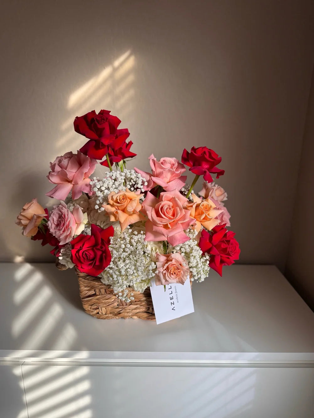 ROSÉ ALL DAY BASKET ARRANGEMENT